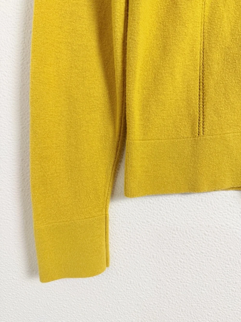 Banana Republic Mustard Cardigan Size Small Cashmere Blend Button Front - Picture 8 of 16